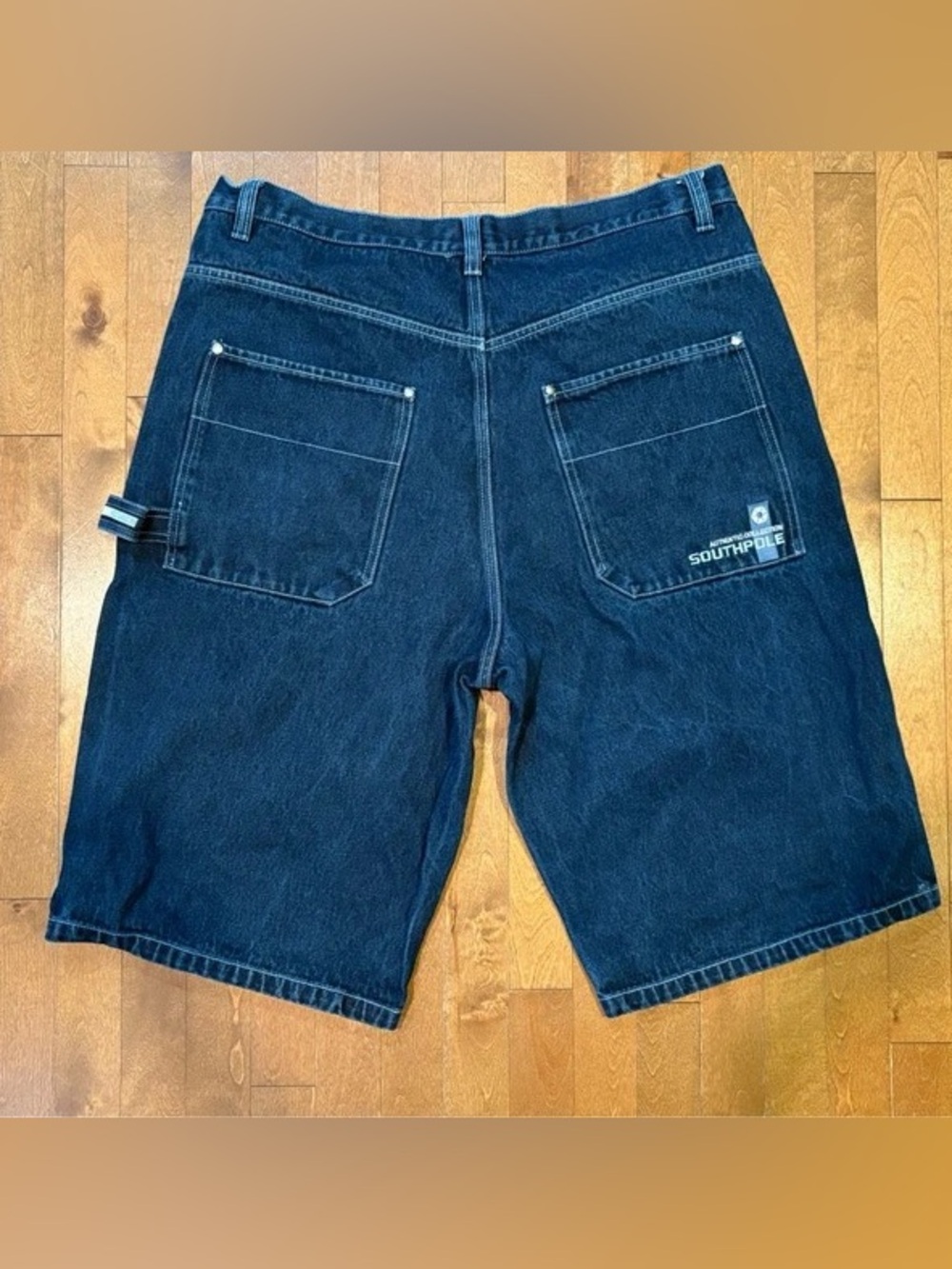 VTG Southpole Baggy Denim Jorts Men’s 40 Carpenter Shorts Y2K Embroidered 90s